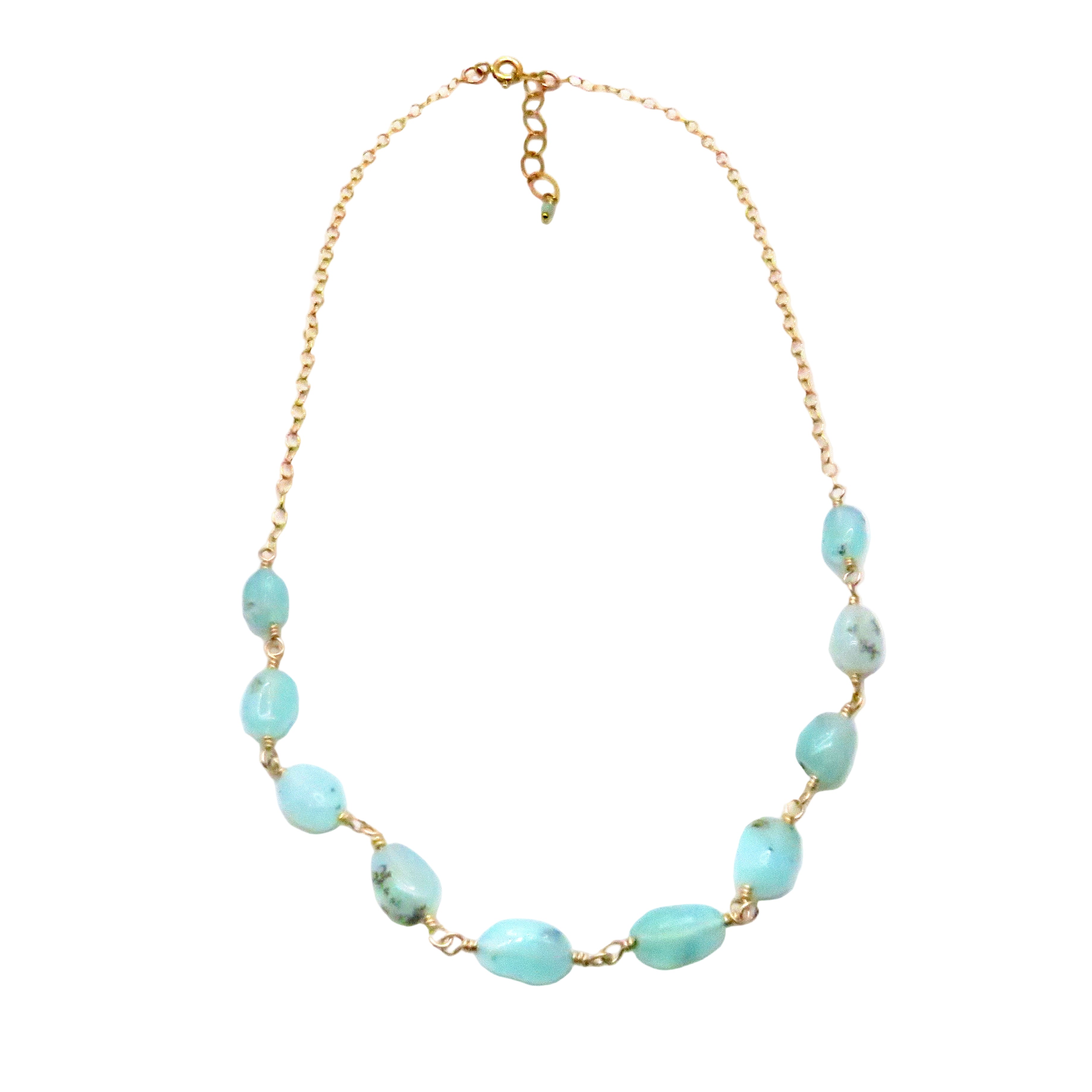Blue Opal Link Necklace