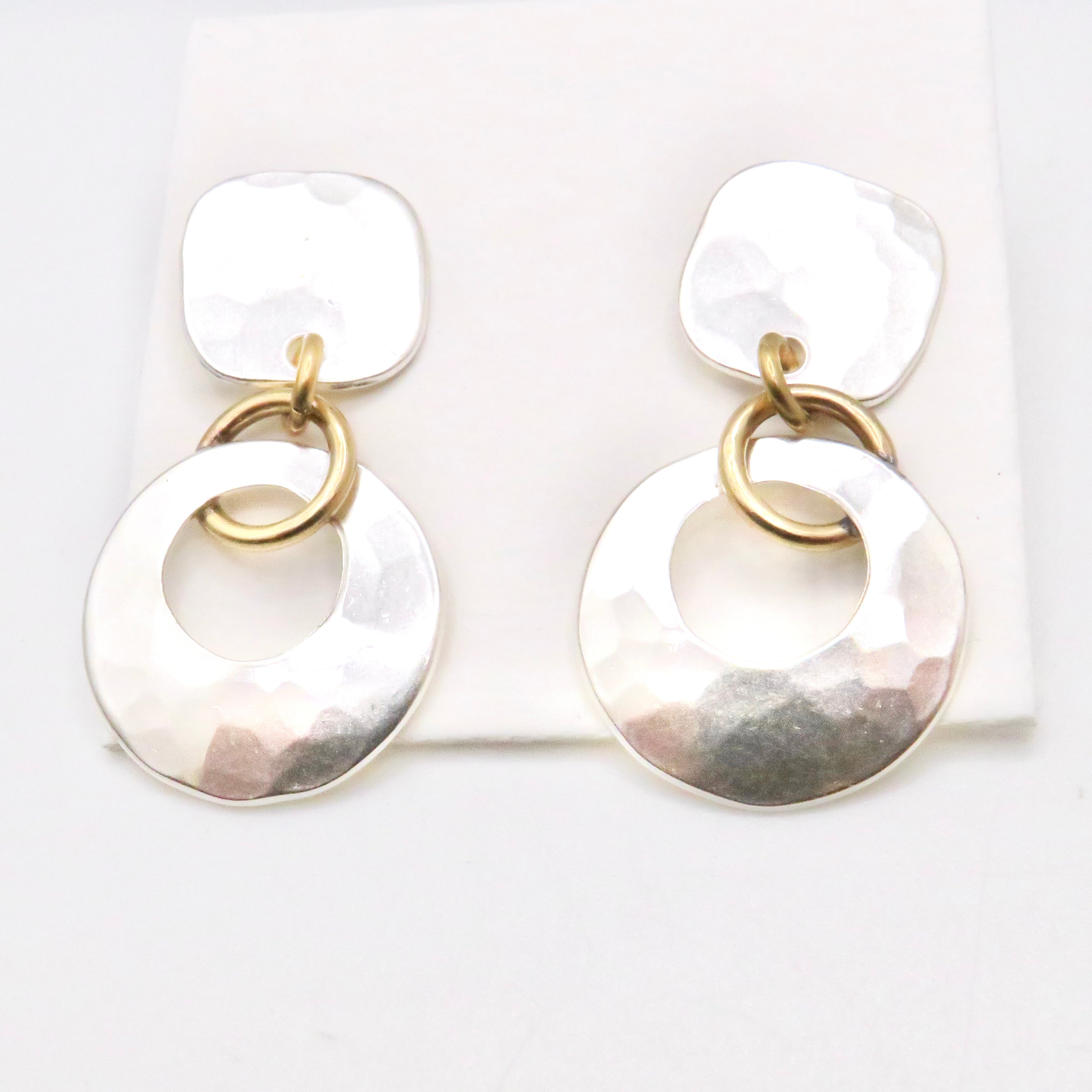 Square Post Open Circle Earrings
