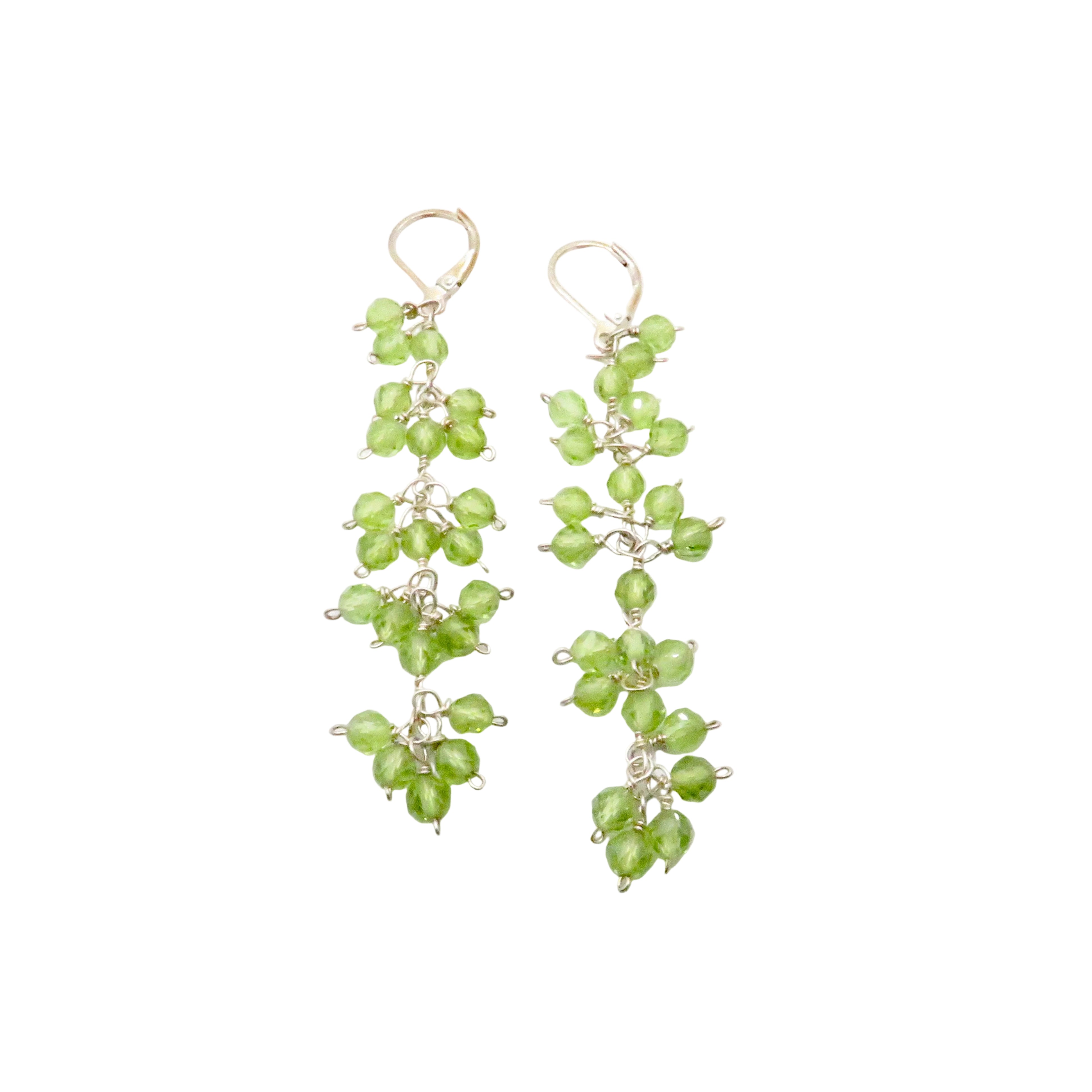 Peridot Cluster Earrings