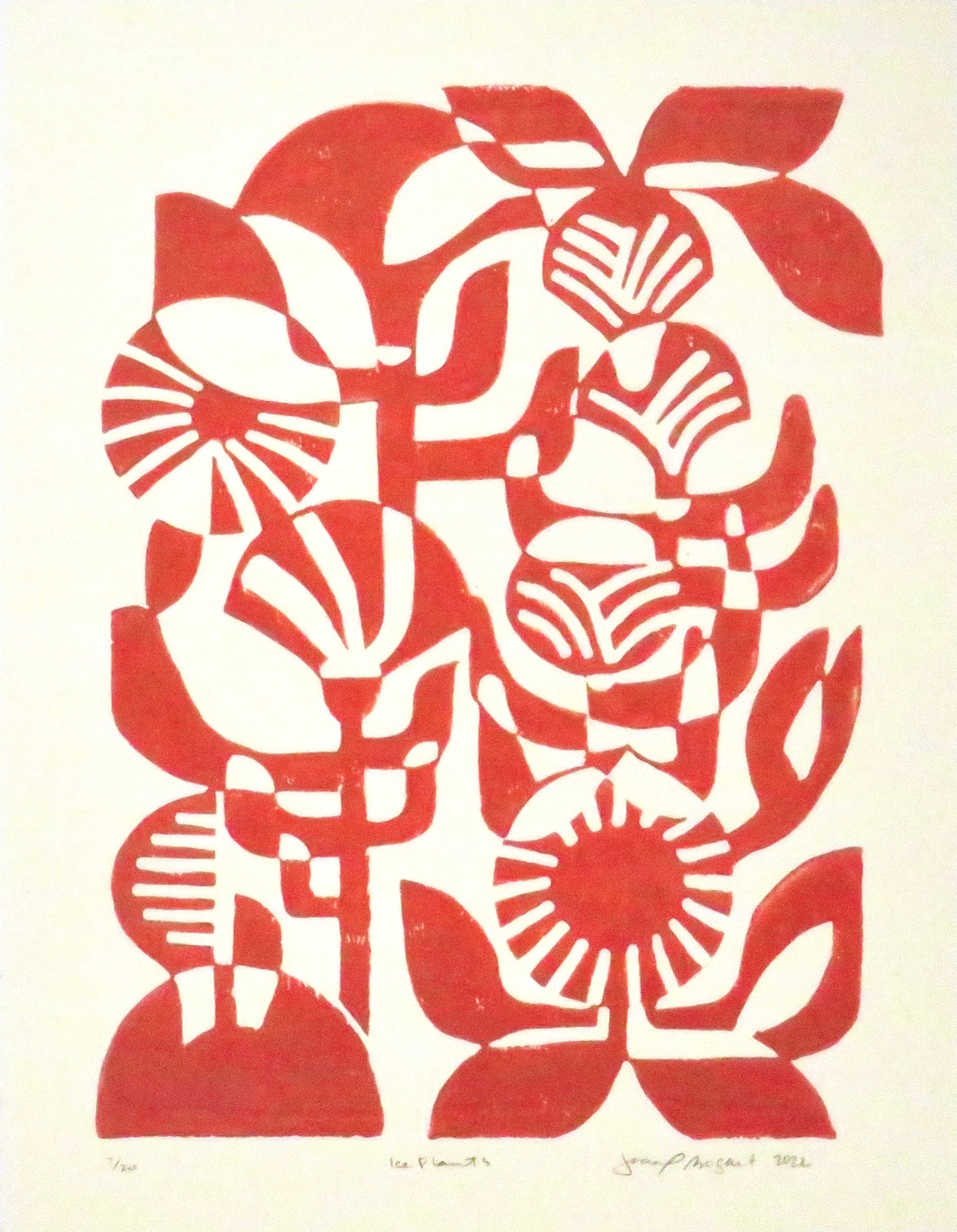 Ice Plants | Linoprint