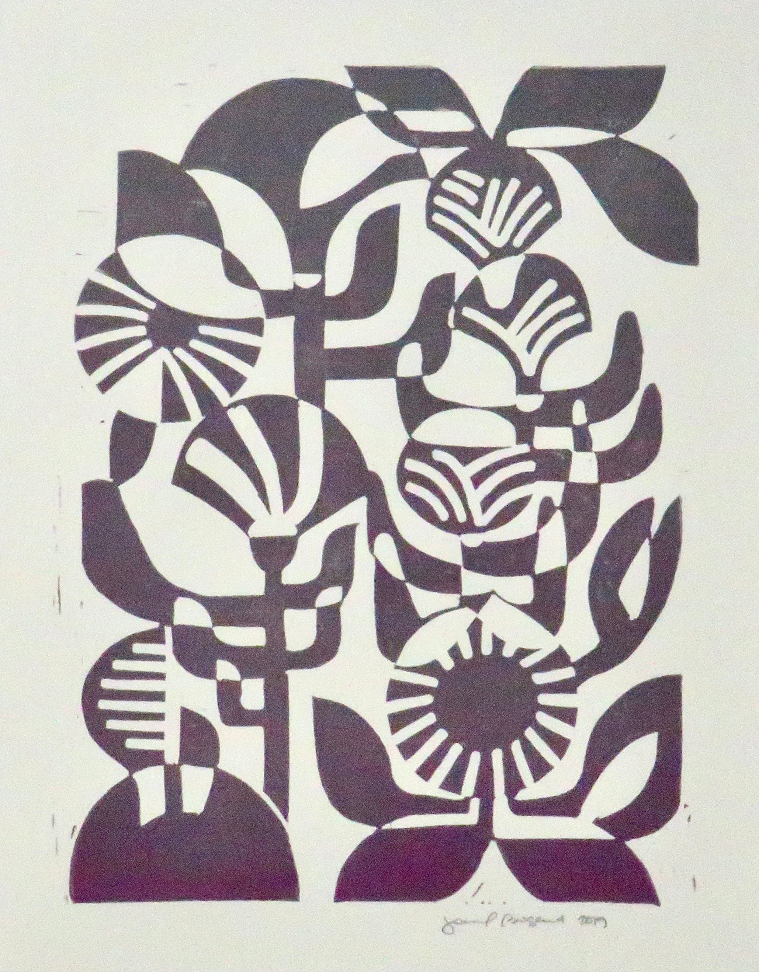 Ice Plants | Linoprint