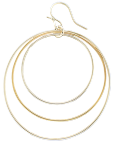 Circle mix metal earrings