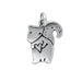 squirrel with heart pendant necklace
