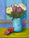 flowers in a pitcher oil painting