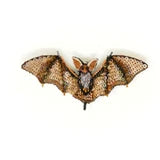 Long Eared Bat Brooch hand-embroidered brooch by Trovelore