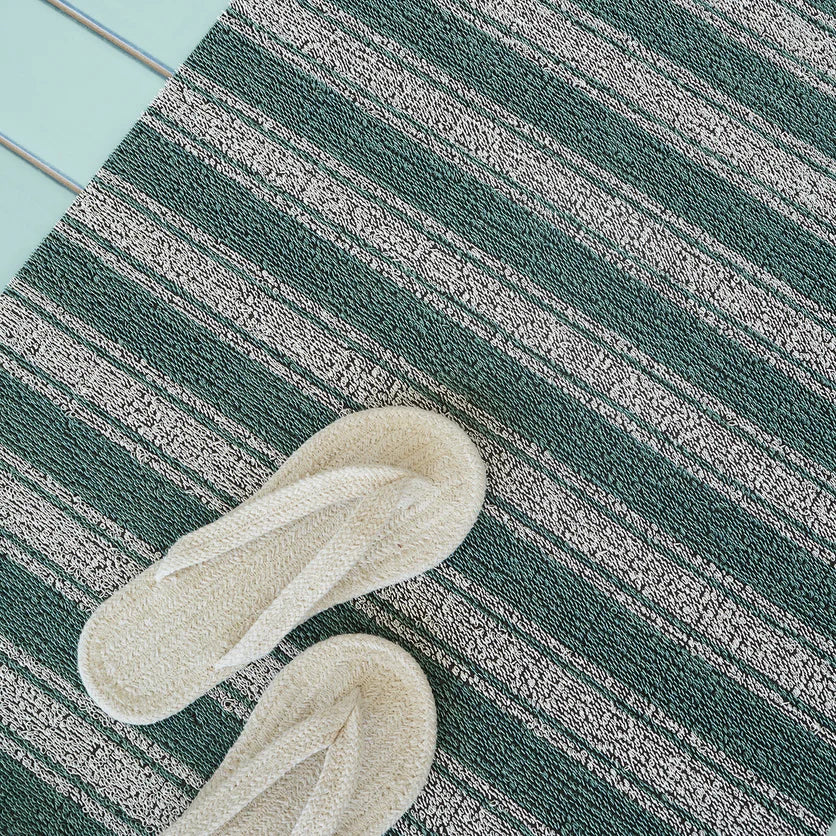 Chilewich Boardwalk Stripe Shag Mat - Seaside