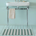 Chilewich Boardwalk Stripe Shag Runner - Seaside in a bathroom