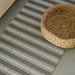 Chilewich Boardwalk Stripe Shag Mat-Walnut