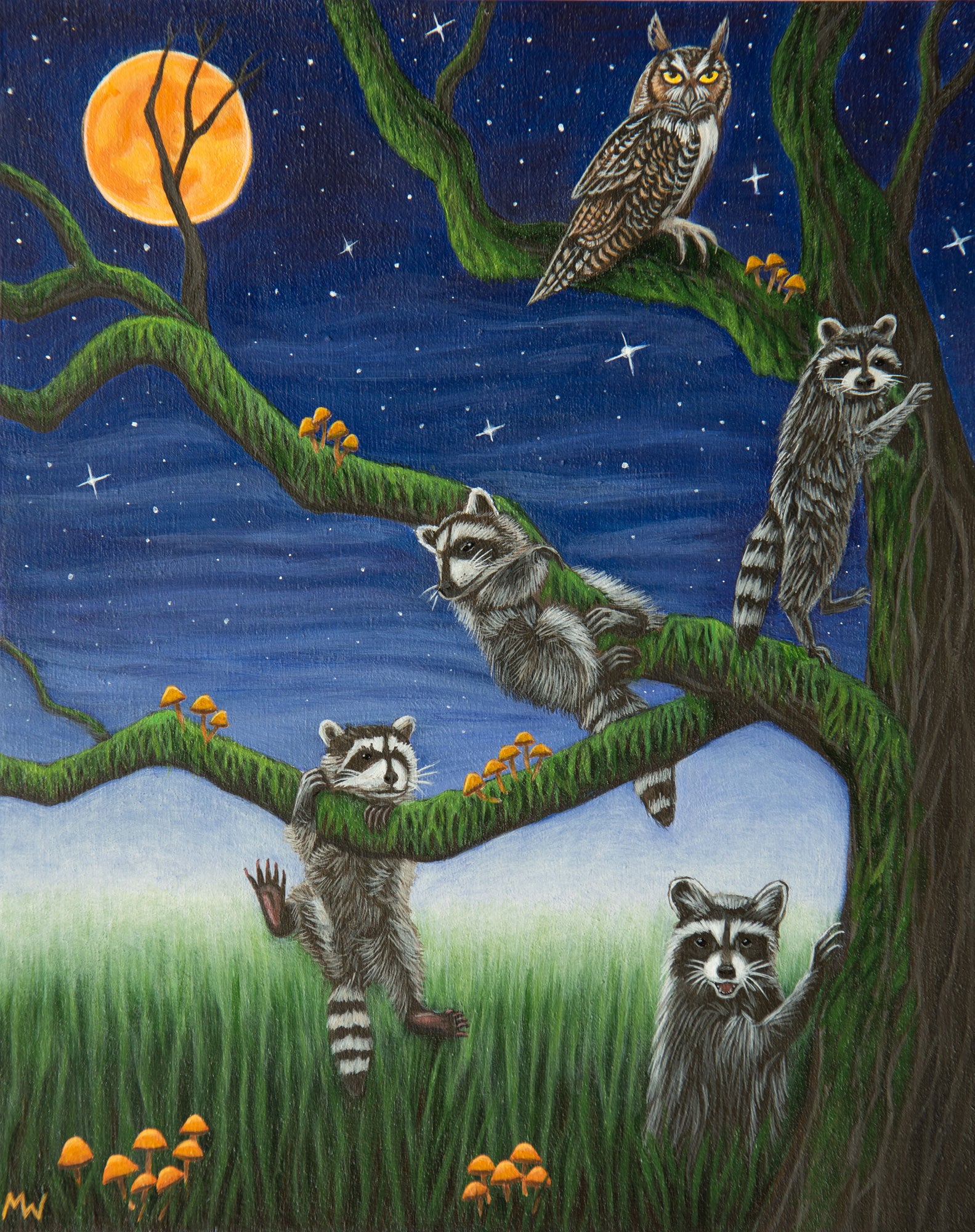 Beautiful print on wood by Michelle Waters, size 8x10, showcasing artistic design and vibrant colors.
