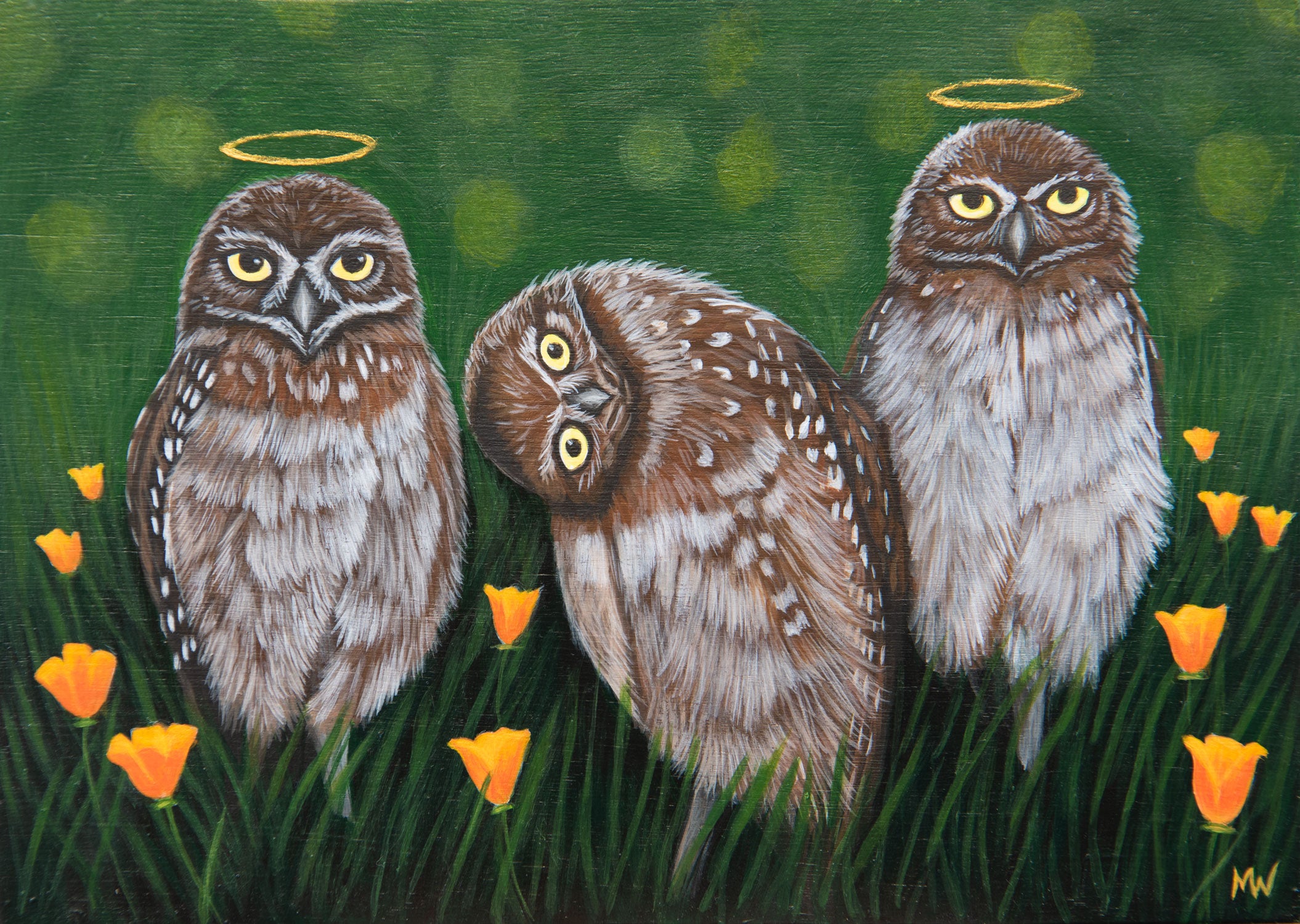 Print on Wood artwork by Michelle Waters titled 'There’s One in Every Crowd', featuring a 5x7” design.