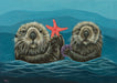 Michelle Waters | Otterly Adorable print on wood, 5x7 inch design showcasing an adorable otter.