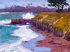 oil painting ocean cliff