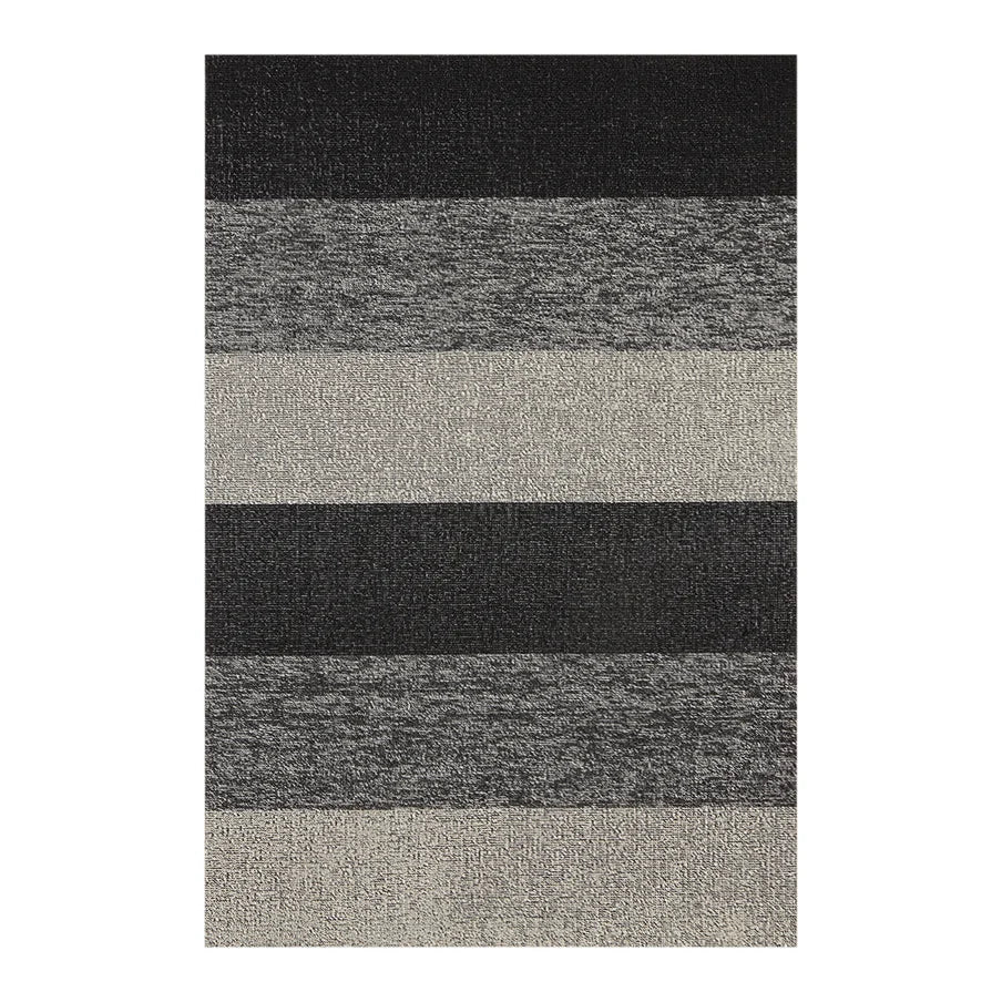 Chilewich Marbled Shag Mat in Salt & Pepper, durable low-maintenance indoor outdoor rug