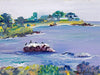 Cormorants in the ocean oil painting