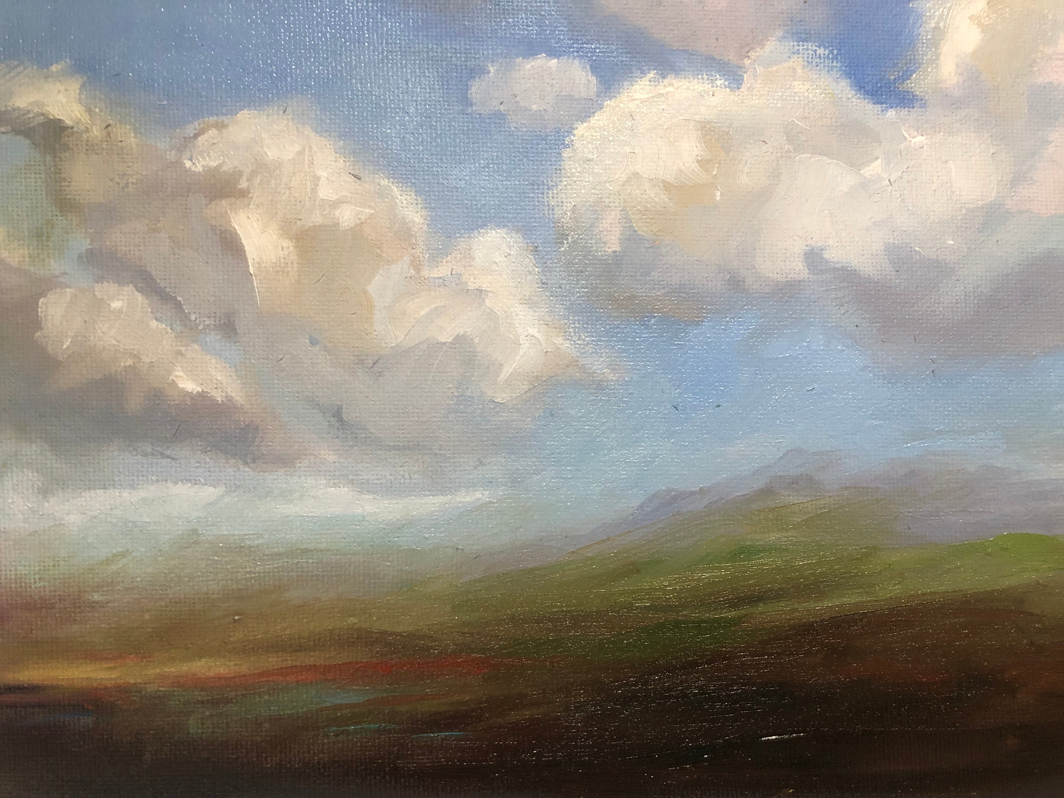 Cloudy day oil painting