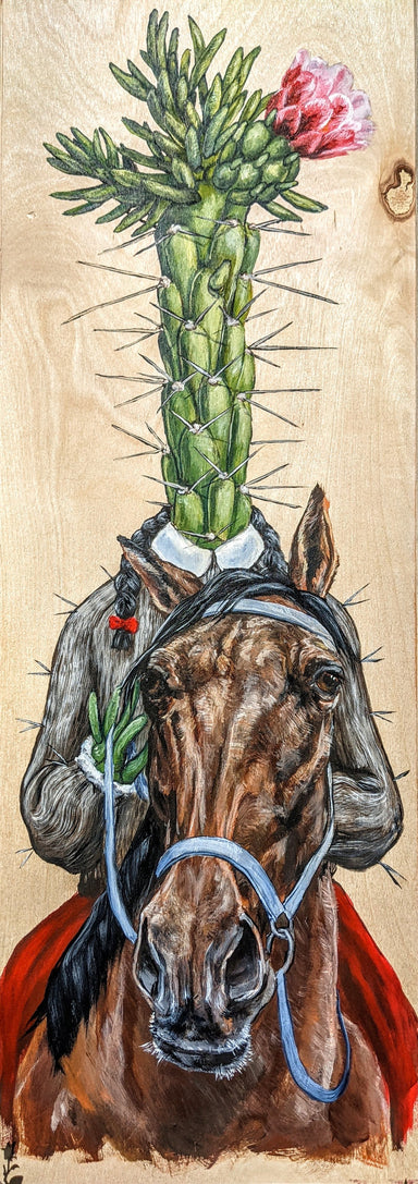 Horse with cactus rider art print