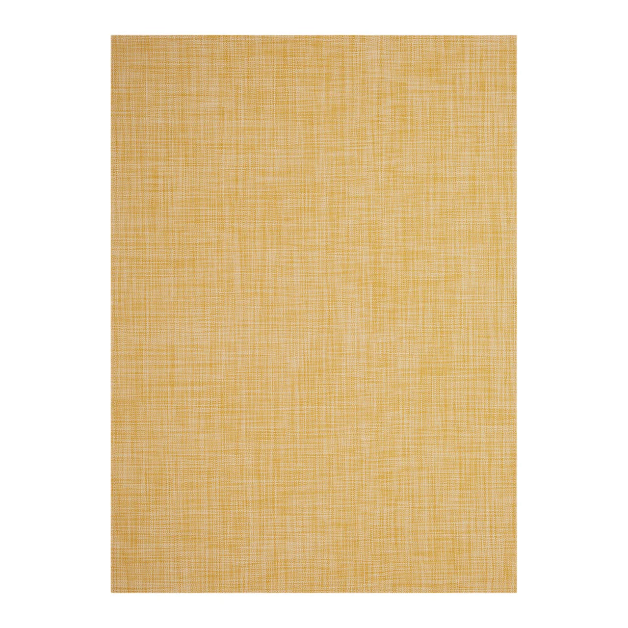 Mini Basketweave Woven Floor Mat | Ochre