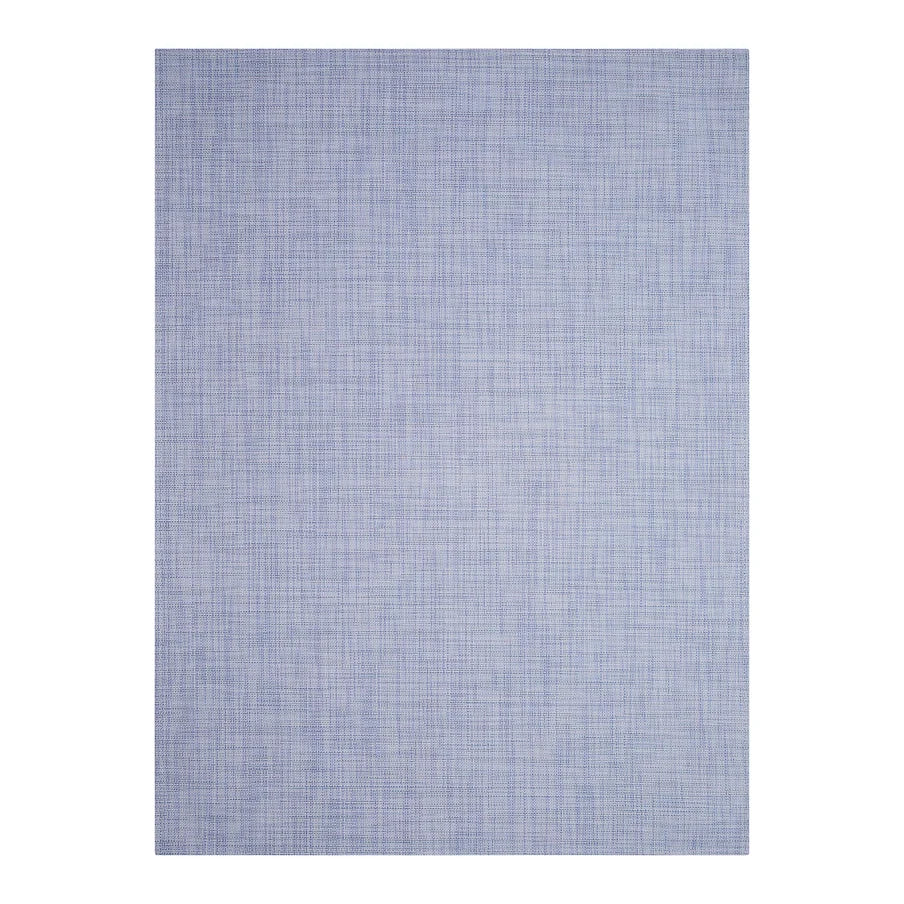 Chilewich Mini Basketweave Woven Floor Mat in Periwinkle, durable indoor outdoor vinyl rug