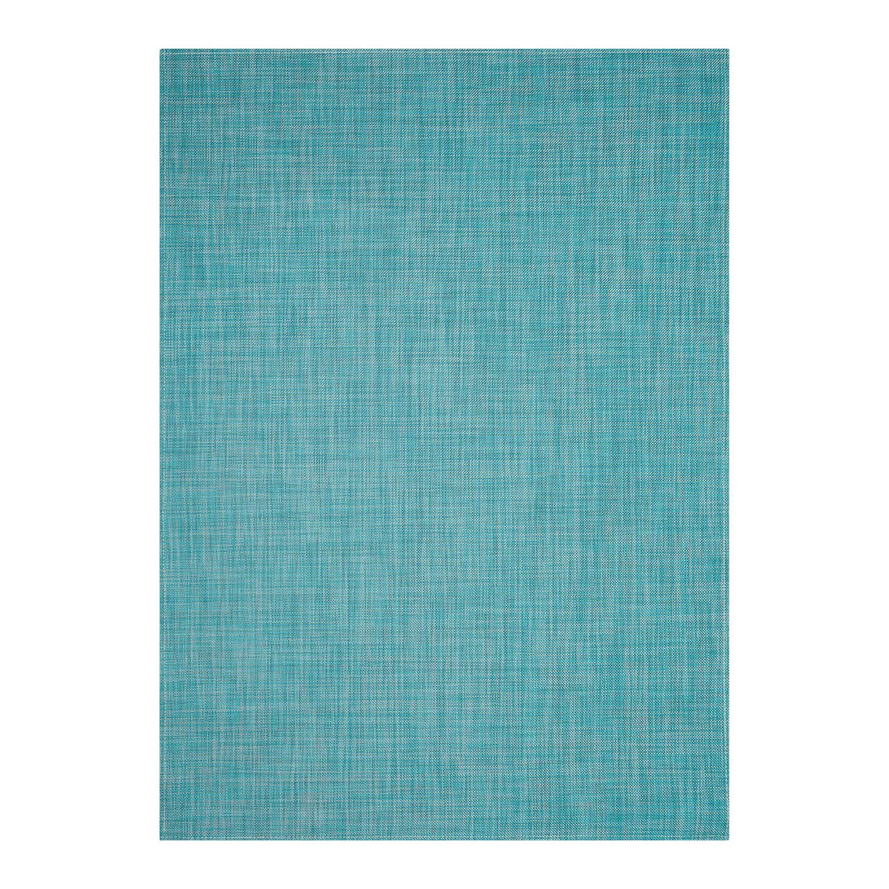 Mini Basketweave Woven Floor Mat | Turquoise