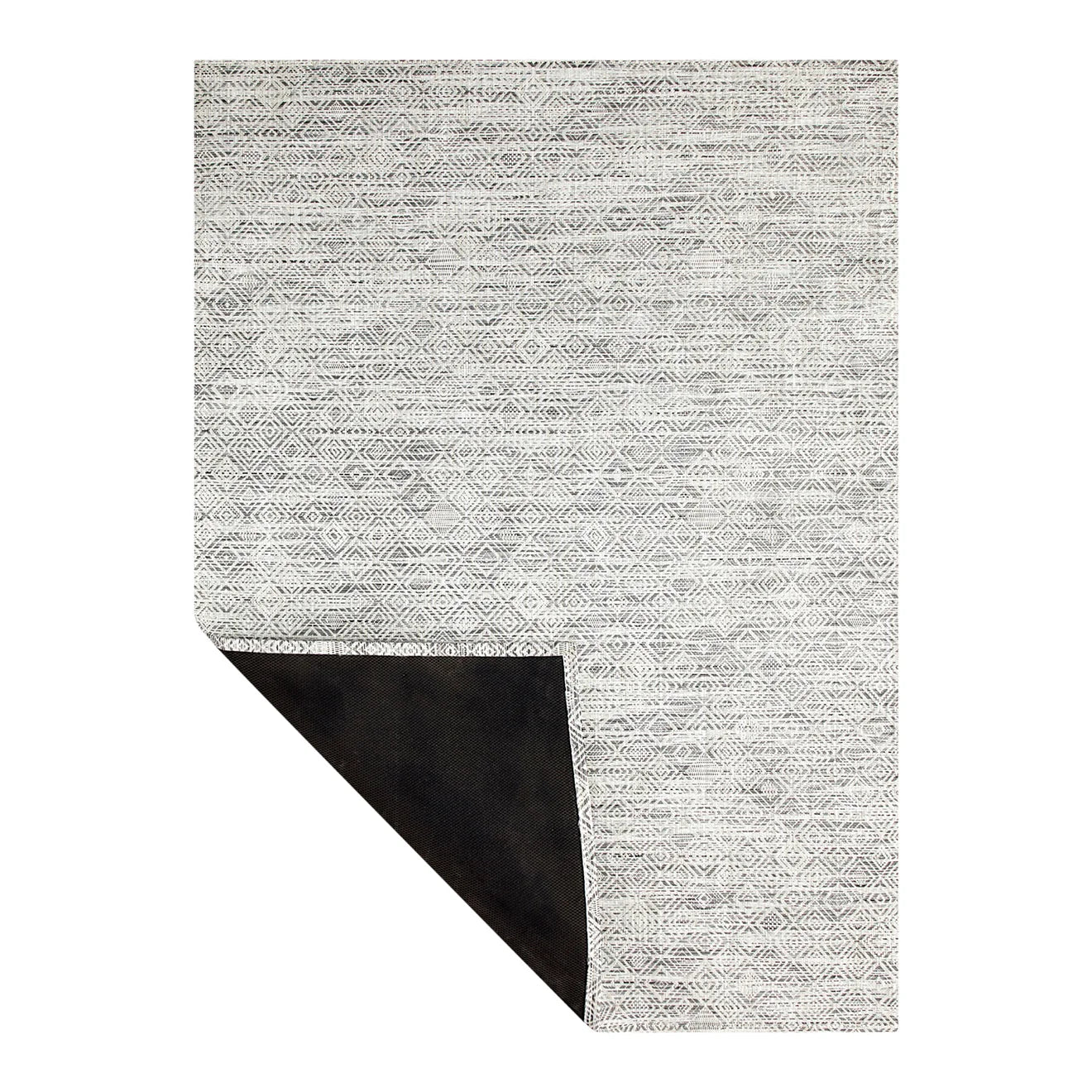 Mosaic Woven Floor Mat | White Black
