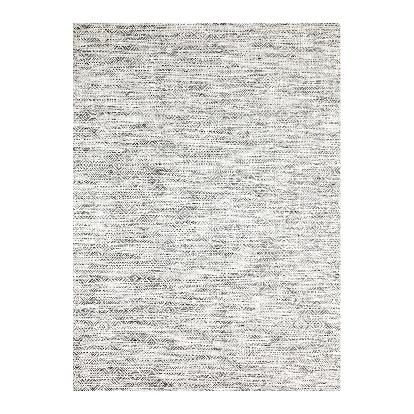 Mosaic Woven Floor Mat | White Black