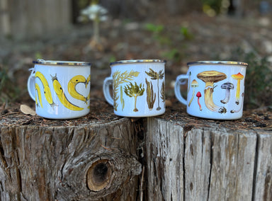 Enamel Mugs fawn and flora