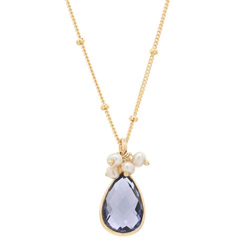 Iolite Quartz and Pearl Clusters