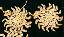 Breeze Chic | Ocean Waves Earrings (Ivory Golden)