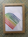 rainbow lino print card set