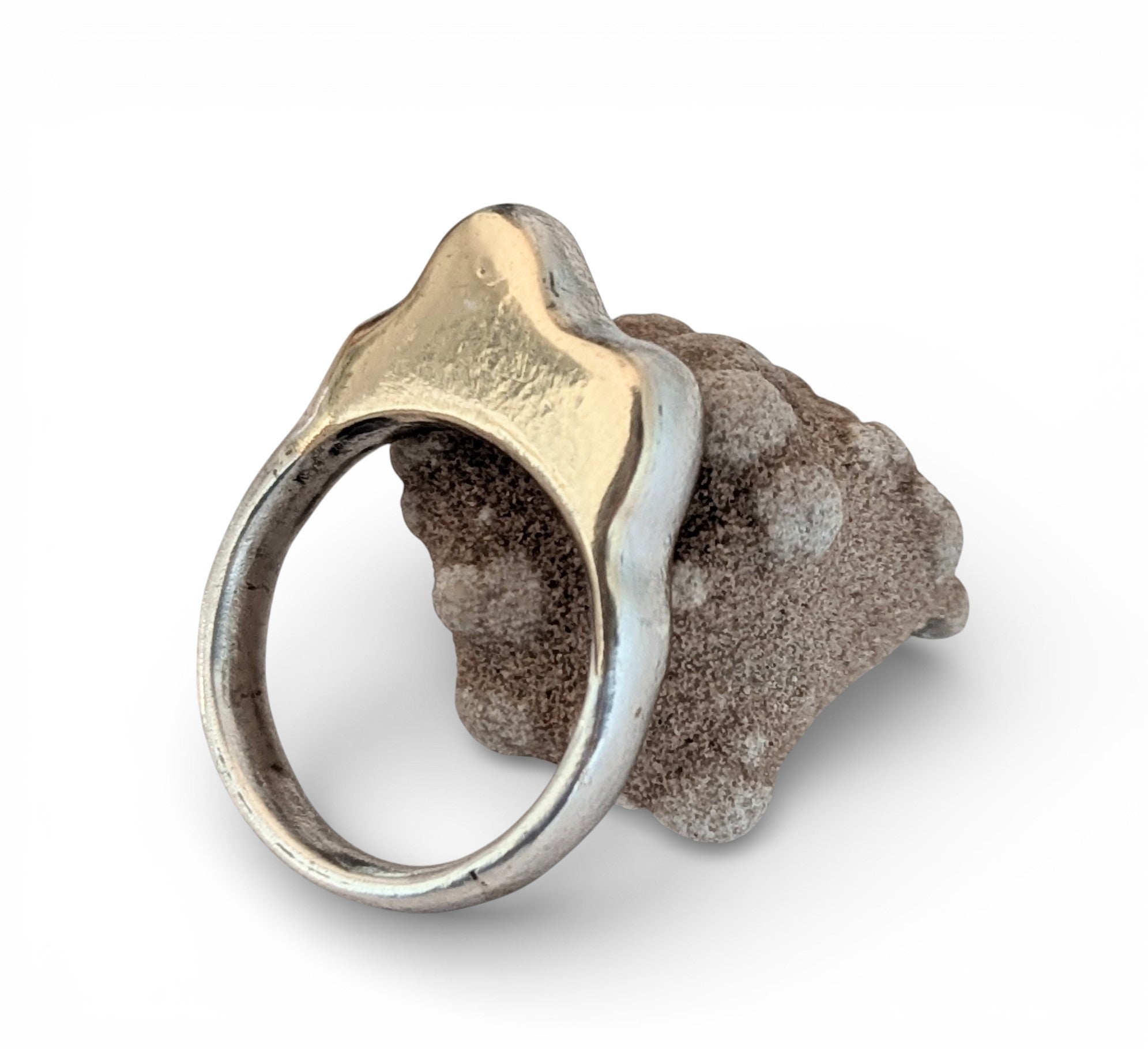 Sterling Silver Brass Cloud Ring