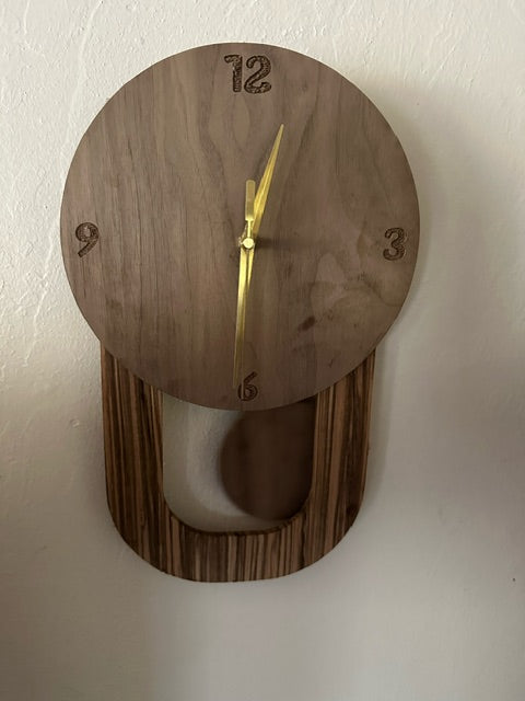 wood pendulum clock