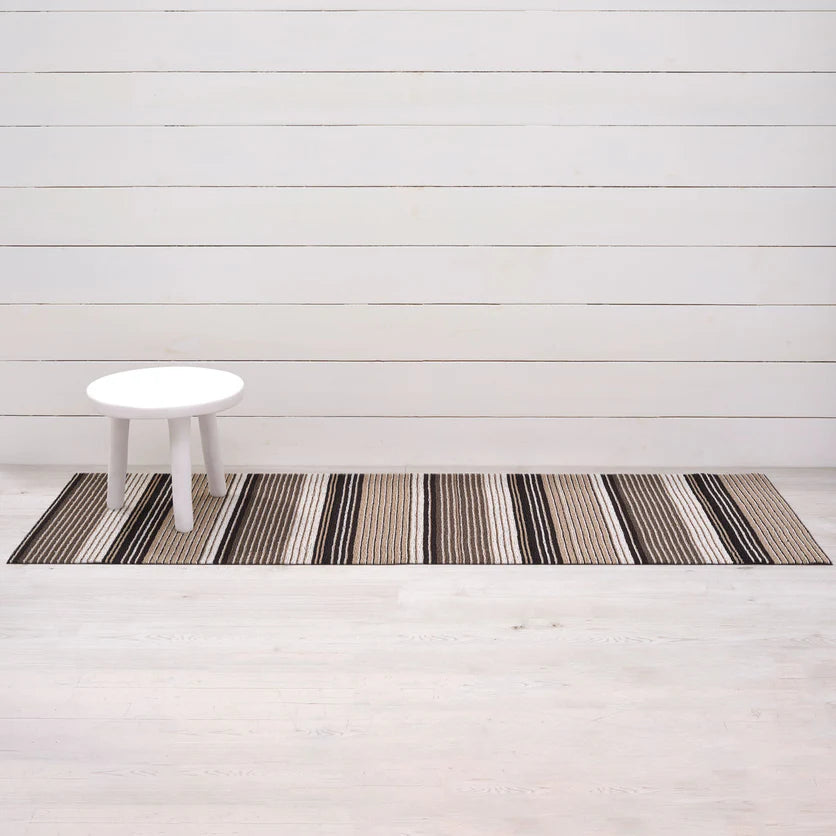 Chilewich Pleat Stripe Shag runner - Oyster