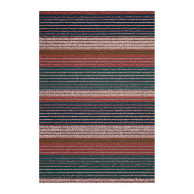 Chilewich Pleat Stripe Shag Mat - Raspberry