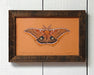 Moth print in wood frame