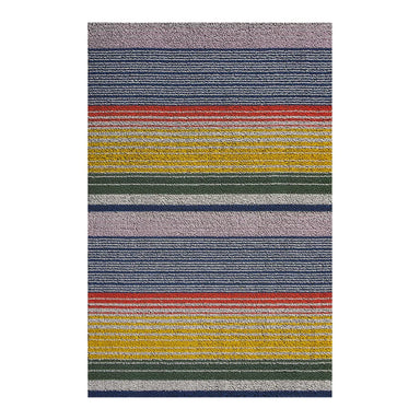 Chilewich Pop Stripe Shag Mat | Multi, durable striped indoor outdoor rug