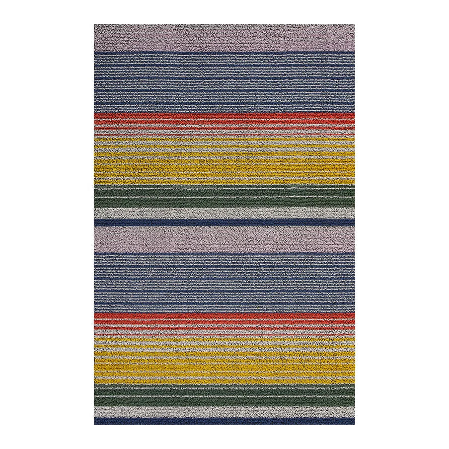 Chilewich Pop Stripe Shag Mat | Multi, durable striped indoor outdoor rug
