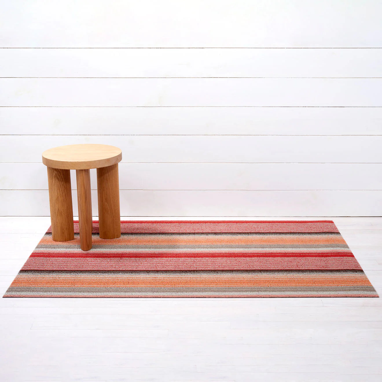 Pop Stripe Shag Mat | Paprika