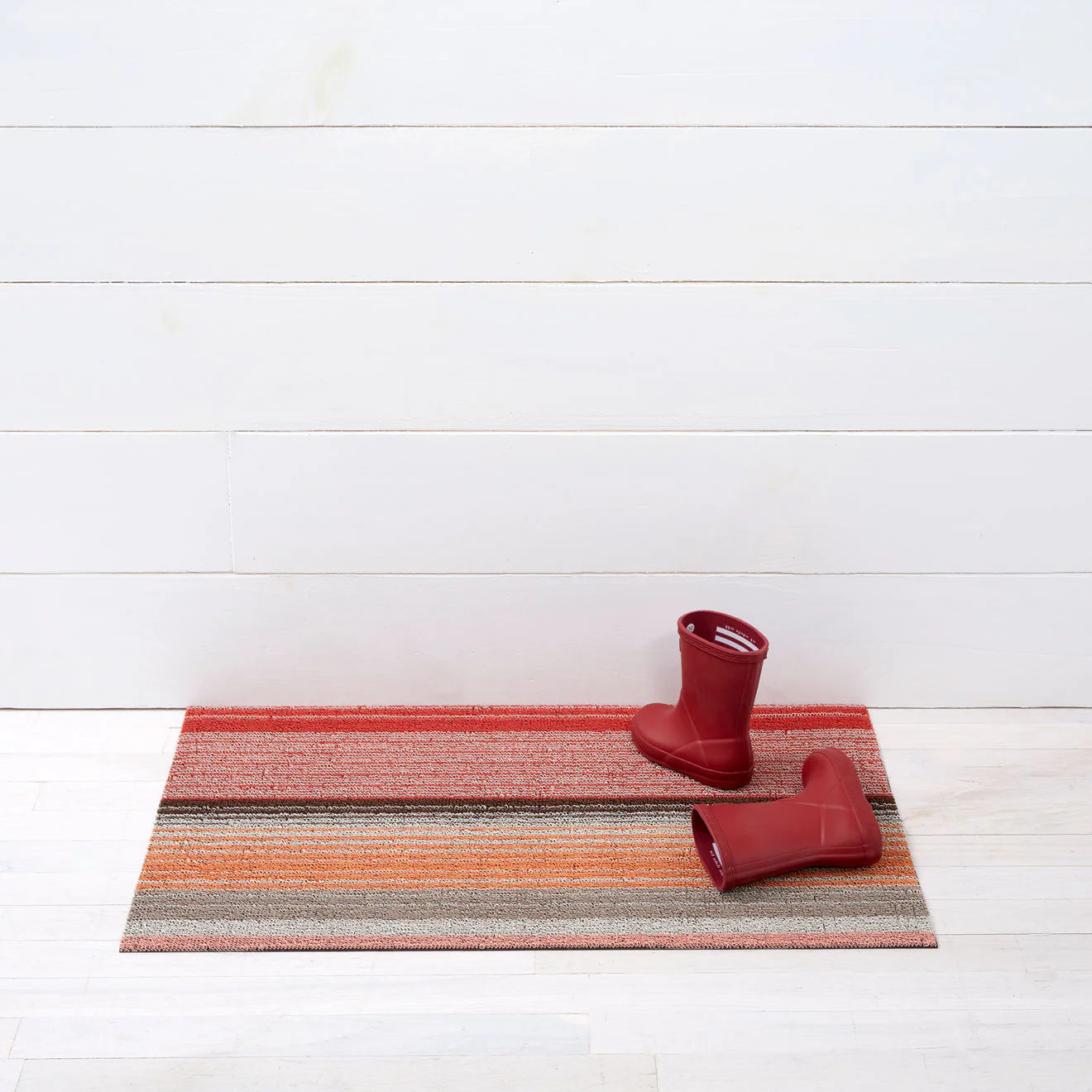 Pop Stripe Shag Mat | Paprika