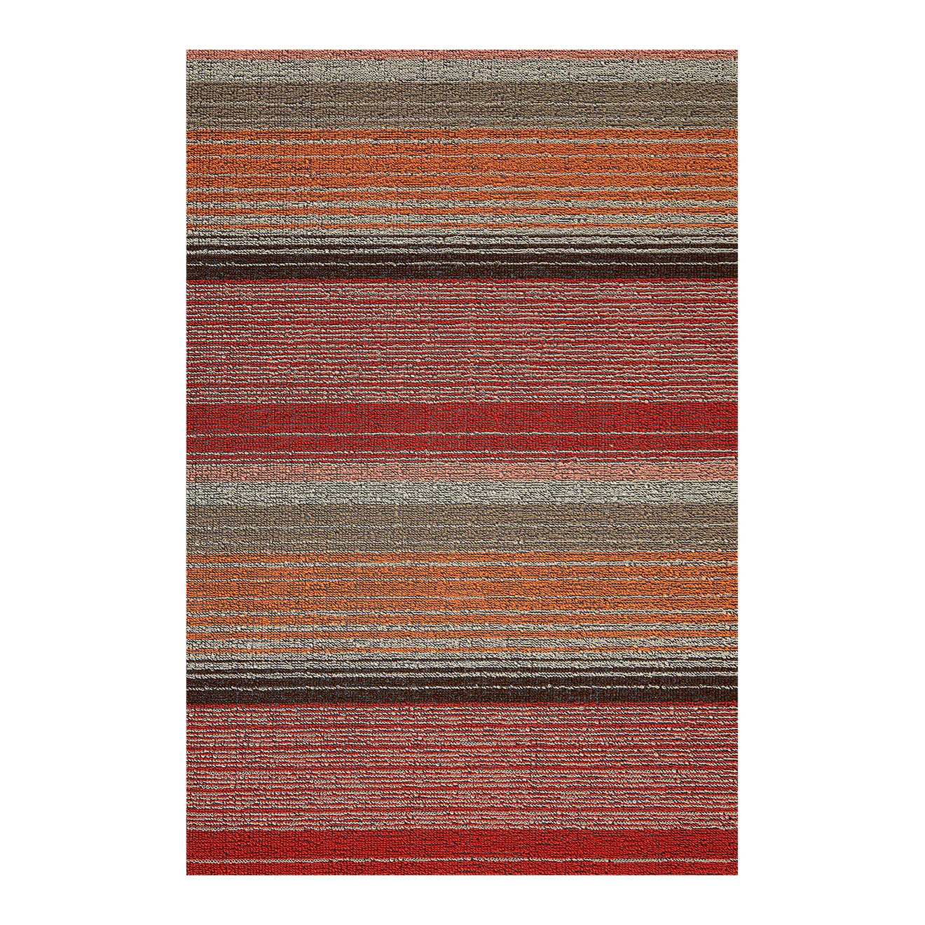 Pop Stripe Shag Mat | Paprika