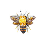 Queen Apis Brooch hand-embroidered brooch by Trovelore