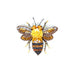 Queen Apis Brooch hand-embroidered brooch by Trovelore