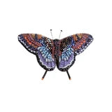 Red Spotted Purple Butterfly Brooch hand-embroidered brooch by Trovelore