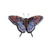 Red Spotted Purple Butterfly Brooch hand-embroidered brooch by Trovelore