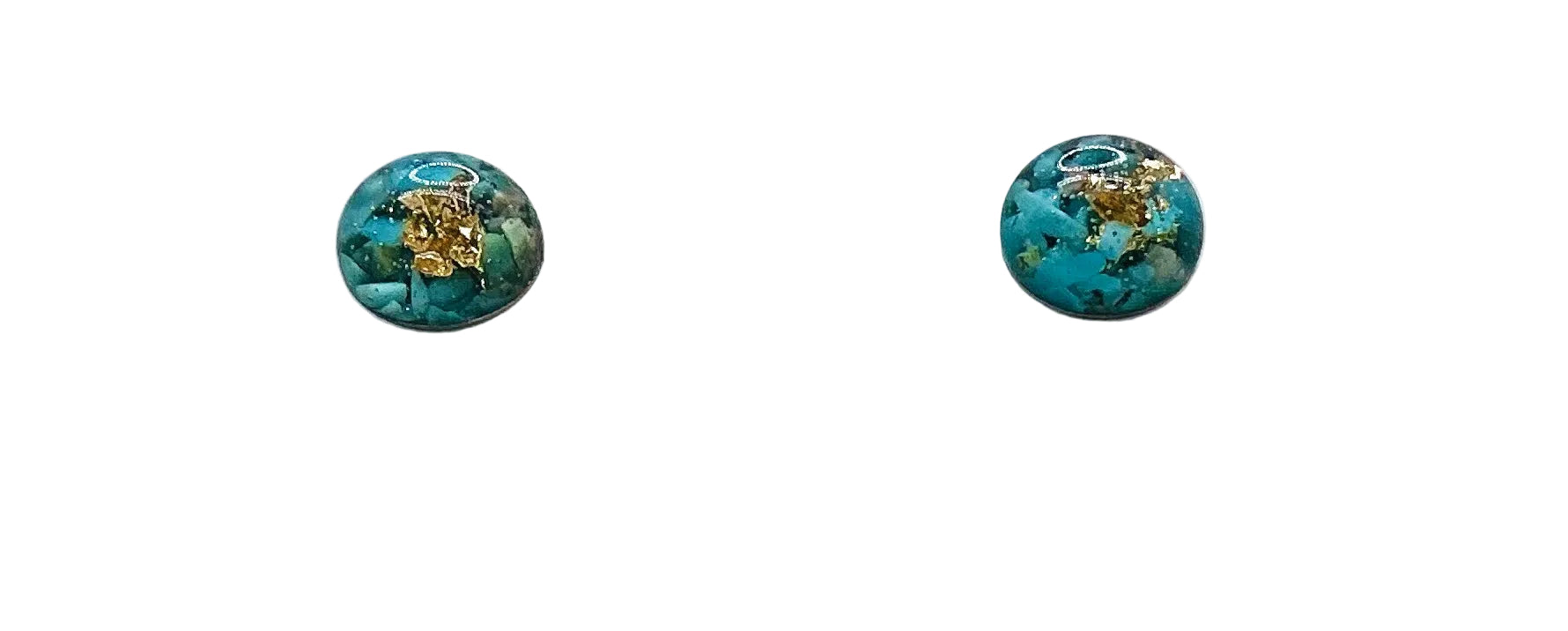 6mm Round Crushed Gemstone Stud Earrings | Assorted Stones