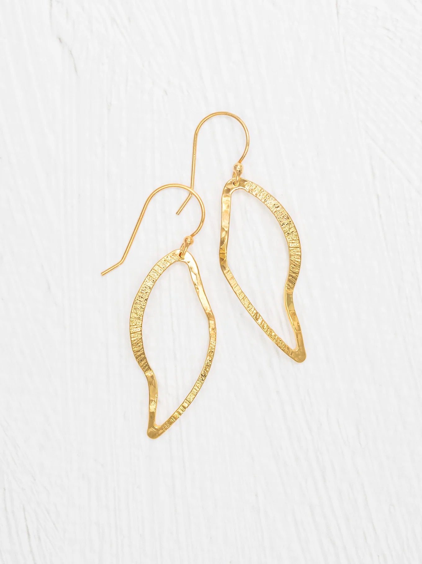 gold twisted hoop earrings