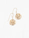 sand dollar etched drop earring with pearl