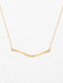 crystal gold bar necklace