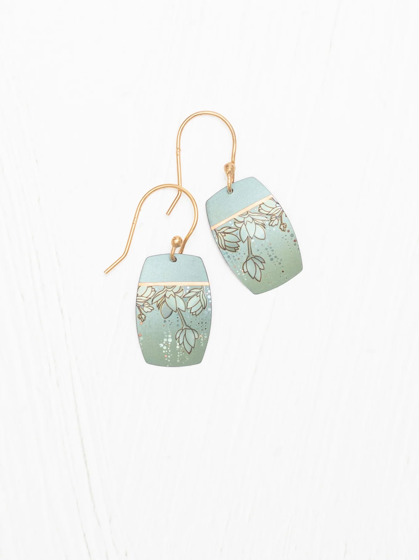 light blue hand dipped multi-colored drop earrings 