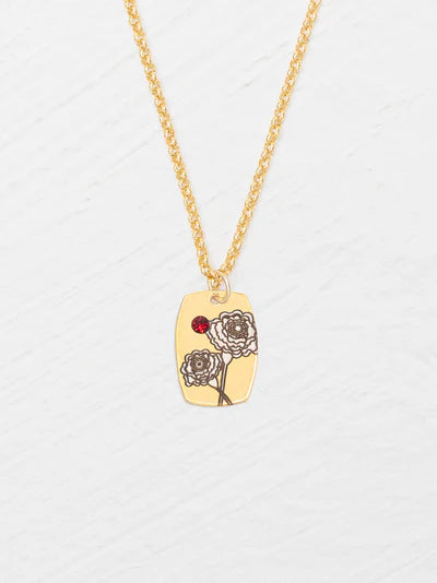 Birth Flower Necklace