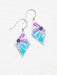 silver earrings with purple gemstone